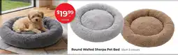 Red Dot Round Walled Sherpa Pet Bed offer