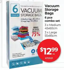 Red Dot Vacuum Storage Bags 6 pce combo set offer