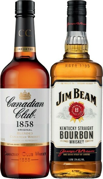 IGA Canadian Club Whisky or Jim Beam White Label Bourbon 1 Litre offer