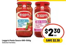 Ritchies Leggos Pasta Sauce offer