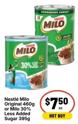 Ritchies Nestlé Milo Original or Milo 30% Less Added Sugar offer