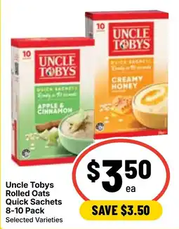 Ritchies Uncle Tobys Rolled Oats Quick Sachets offer