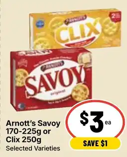 Ritchies Arnotts Savoy or Clix offer