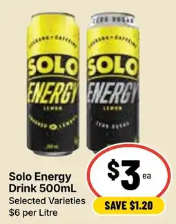 Ritchies Solo Energy Drink offer