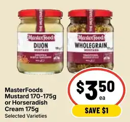 Ritchies MasterFoods Mustard or Horseradish Cream offer