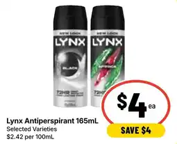 Ritchies Lynx Antiperspirant offer