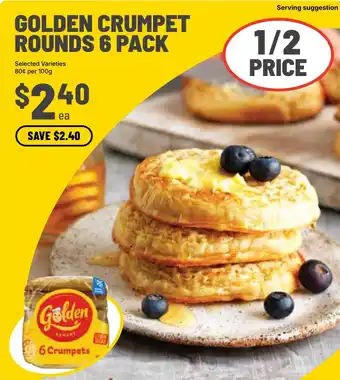 Ritchies Golden crumpet rounds offer