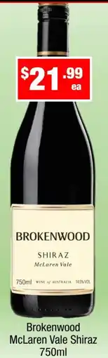 Liquor Stax Brokenwood McLaren Vale Shiraz offer