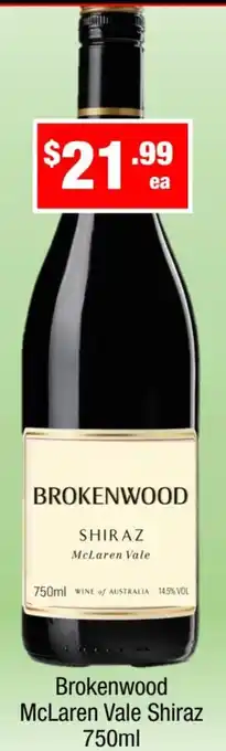 Liquor Stax Brokenwood McLaren Vale Shiraz offer
