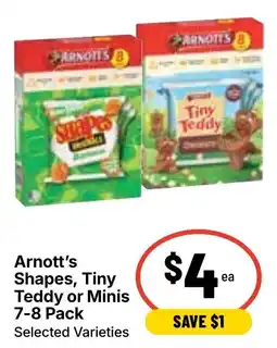 Ritchies Arnott's Shapes, Tiny Teddy or Minis offer