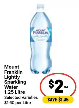 Ritchies Mount Franklin Lightly Sparkling Water offer