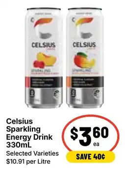 Ritchies Celsius Sparkling Energy Drink offer