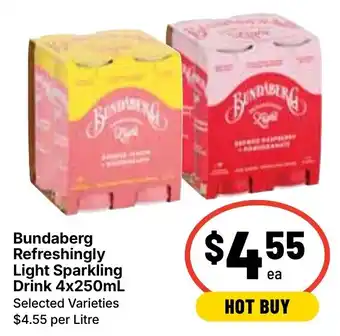 Ritchies Bundaberg Refreshingly Light Sparkling Drink offer
