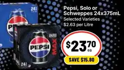 Ritchies Pepsi Solo or Schweppes offer