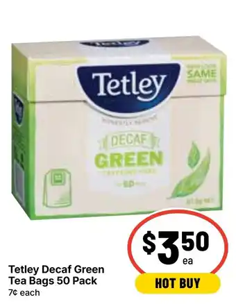 Ritchies Tetley Decaf Green Tea Bags offer