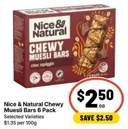 Ritchies Nice & Natural Chewy Muesli Bars offer