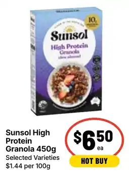 Ritchies Sunsol High Protein Granola offer