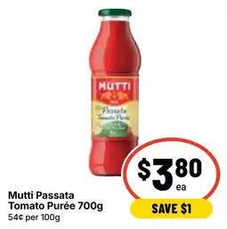 Ritchies Mutti Passata Tomato Purée offer
