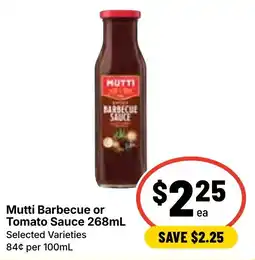 Ritchies Mutti Barbecue or Tomato Sauce offer