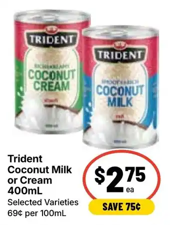 Ritchies Trident Coconut Milk or Cream offer