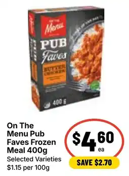 Ritchies On The Menu Pub Faves Frozen Meal offer
