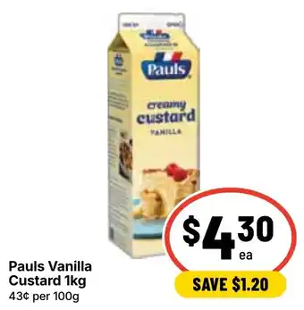 Ritchies Pauls Vanilla Custard offer
