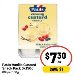Ritchies Pauls Vanilla Custard Snack Pack offer