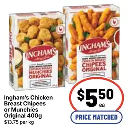 Ritchies Inghams Chicken Breast Chipees or Munchies Original offer