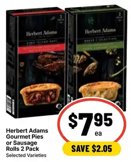 Ritchies Herbert Adams Gourmet Pies or Sausage Rolls offer