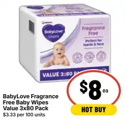 Ritchies BabyLove Fragrance Free Baby Wipes Value offer