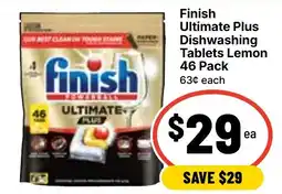 Ritchies Finish Ultimate Plus Dishwashing Tablets Lemon offer