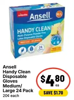 Ritchies Ansell Handy Clean Disposable Gloves offer