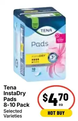 Ritchies Tena InstaDry Pads offer