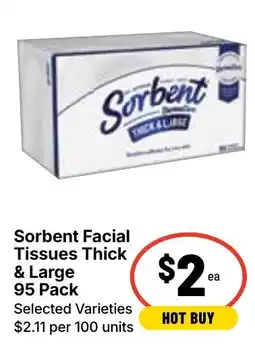 Ritchies Sorbent Facial Tissues Thick & Large offer