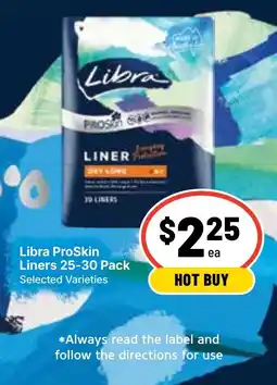 Ritchies Libra ProSkin Liners offer