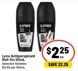Ritchies Lynx Antiperspirant Roll On offer