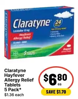 Ritchies Claratyne Hayfever Allergy Relief Tablets offer