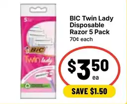 Ritchies BIC Twin Lady Disposable Razor offer