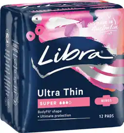 Amcal Pharmacies Libra Ultra Thin Super Pads With Wings offer