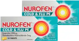 Amcal Pharmacies Nurofen Cold & Flu PE 24 Tablets offer