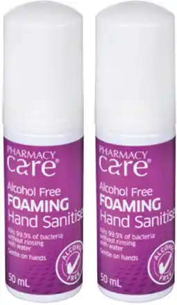 Amcal Pharmacies Pharmacy Care Alcohol Free Foaming Hand Sanitiser offer