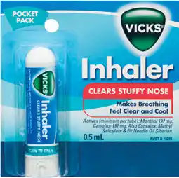 Amcal Pharmacies Vicks Inhaler Pocket.5mL offer