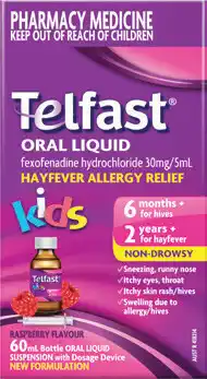 Amcal Pharmacies Telfast Kids Hayfever Allergy Relief Oral Liquid offer