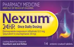 Amcal Pharmacies Nexium 24HR 20mg 14 Tablets offer