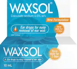 Amcal Pharmacies Waxsol Ear Drops offer