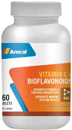 Amcal Pharmacies Amcal Vitamin C + Bioflavonoids 60 Tablets offer