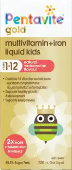 Amcal Pharmacies Pentavite Gold Multivitamin + Iron Liquid For Kids offer