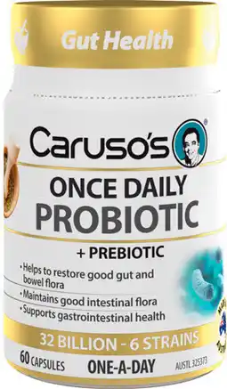 Amcal Pharmacies Caruso’s Once Daily Probiotic 60 Capsules offer