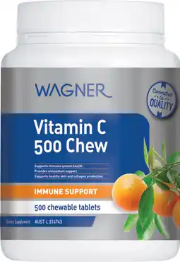 Amcal Pharmacies Wagner Vitamin C 500 Chewable 500 Tablets offer