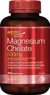 Amcal Pharmacies Microgenics Magnesium Chelate 500mg 200 Capsules offer